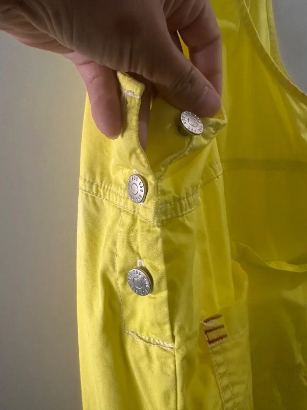 BDG Down Slouchy Overall Coverall Womens Yellow XS Cargo Wide Leg Carpenter Boho